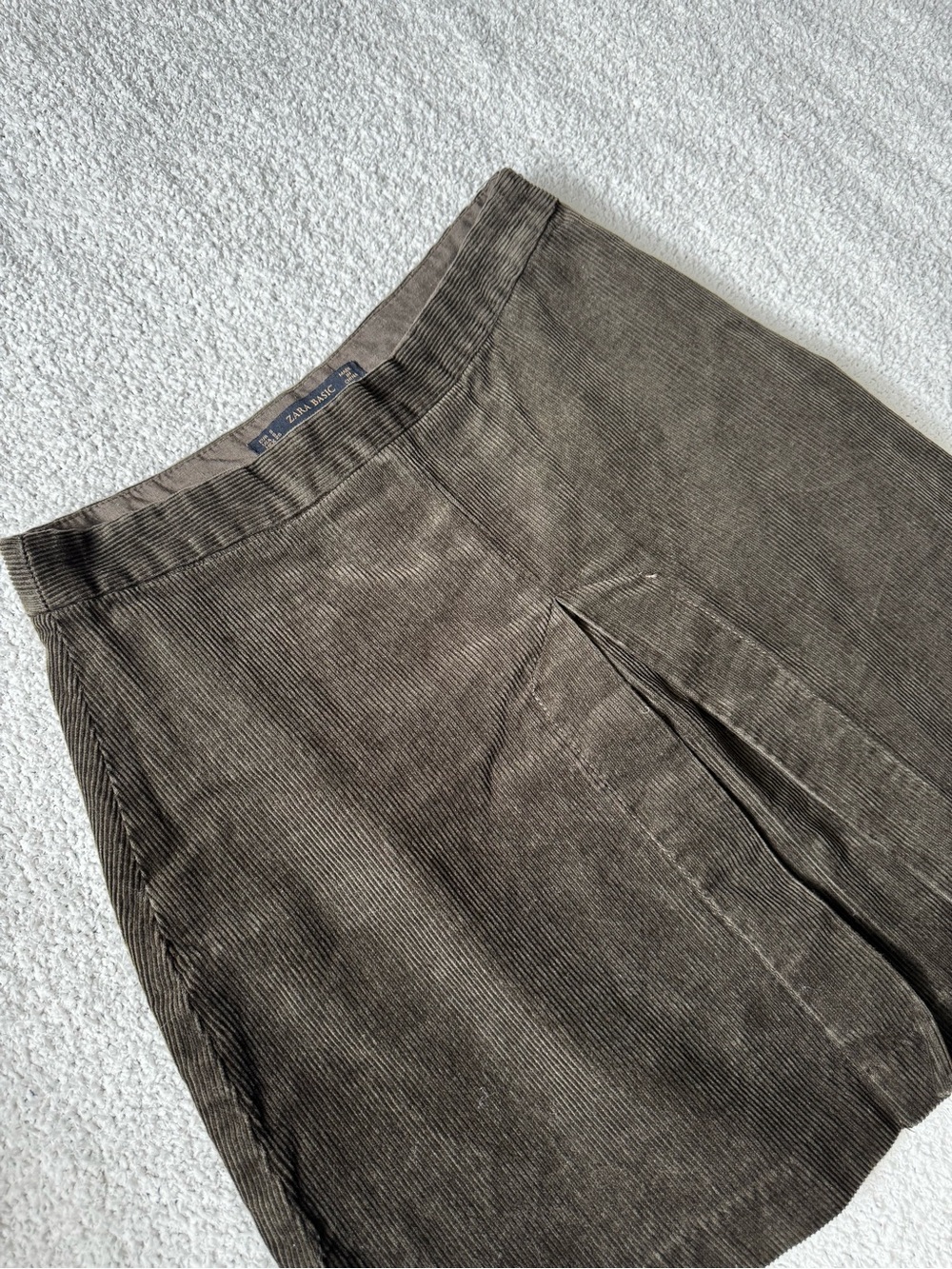 Zara Brown Corduroy Mini Skirt